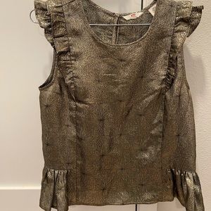 Levi’s metallic gold top